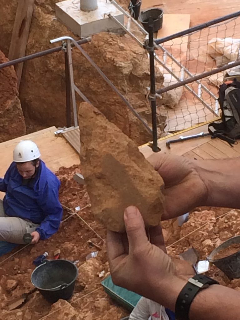 Bifaz encontrado en la Gran Dolina de Atapuerca