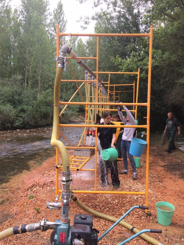 Zona de lavado en el río, fuera de los propios yacimientos de Atapuerca